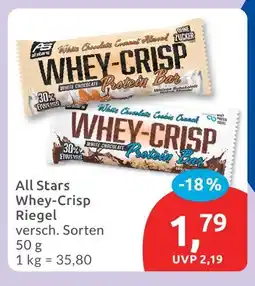 Budni All stars whey-crisp protein bar Angebot