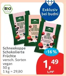Budni Schneekoppe schokolierte früchte Angebot
