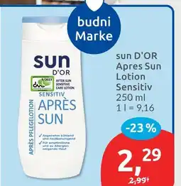 Budni Sun d'or apres sun lotion sensitiv Angebot