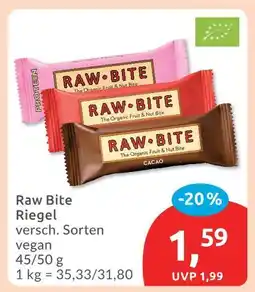 Budni Raw bite riegel Angebot