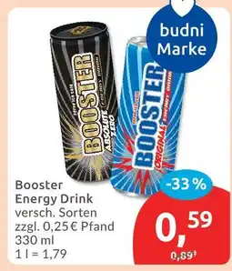 Budni Booster energy drink Angebot