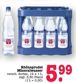 E-Center Rhönsprudel mineralwasser Angebot