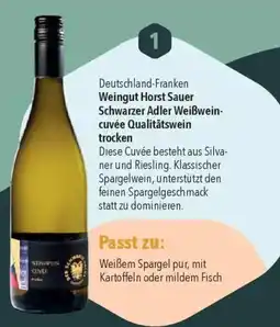CITTI Markt Weingut Horst Sauer Schwarzer Adler Weißwein- cuvée Qualitätswein trocken Angebot