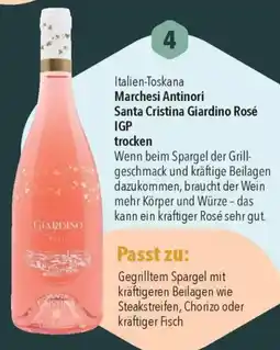 CITTI Markt Marchesi Antinori Santa Cristina Giardino Rosé IGP trocken Angebot