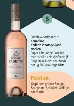 CITTI Markt Kanonkop Kadette Pinotage Rosé trocken Angebot