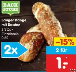 Netto Marken-Discount BACK STUBE Laugenstange mit Saaten Angebot