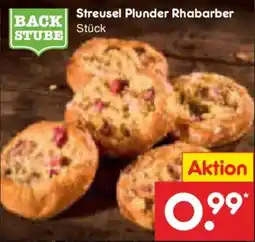 Netto Marken-Discount BACK STUBE Streusel Plunder Rhabarber Angebot