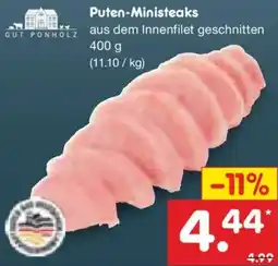 Netto Marken-Discount GUT PONHOLZ Puten-Ministeaks Angebot
