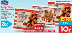 Netto Marken-Discount American Style Chicken Wings oder Drumsticks Angebot
