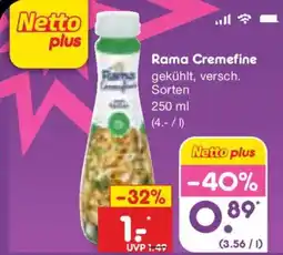 Netto Marken-Discount Rama Cremefine Angebot