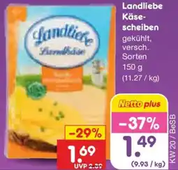 Netto Marken-Discount Landliebe Käsescheiben Angebot