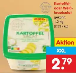 Netto Marken-Discount GENUSS WELT Kartoffel oder Weißkrautsalat Angebot
