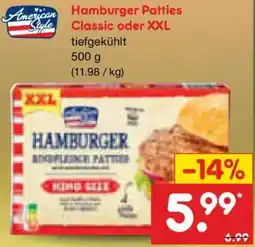 Netto Marken-Discount American Style Hamburger Patties Classic oder XXL Angebot