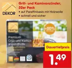 Netto Marken-Discount DEKOR Grill und Kaminanzünder, 32er Pack Angebot