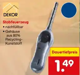 Netto Marken-Discount DEKOR Stabfeuerzeug Angebot