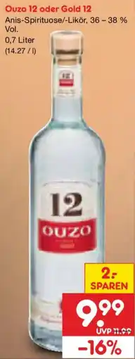 Netto Marken-Discount Ouzo 12 oder Gold 12 Angebot