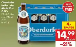 Netto Marken-Discount Oberdorfer Helles oder Alkoholfrei 0,0% Angebot