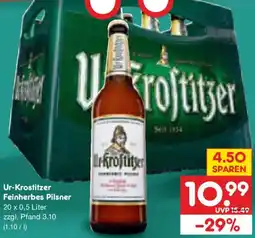 Netto Marken-Discount Ur-Krostitzer Feinherbes Pilsner Angebot