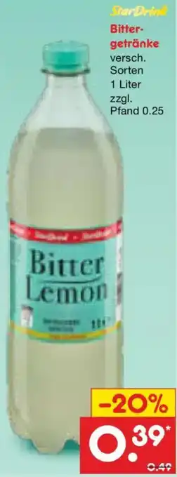 Netto Marken-Discount StarDrink Bittergetränke Angebot