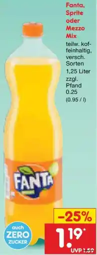 Netto Marken-Discount Fanta, Sprite oder Mezzo Mix Angebot