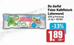 AEZ Du darfst Feine Kalbfleisch Leberwurst Angebot