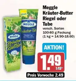 AEZ Meggle Kräuter-Butter Riegel oder Tube Angebot