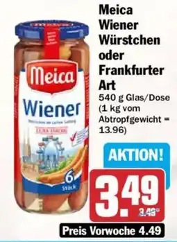 AEZ Meica Wiener Würstchen oder Frankfurter Art Angebot