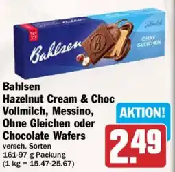 AEZ Bahlsen Hazelnut Cream & Choc Vollmilch, Messino, Ohne Gleichen oder Chocolate Wafers Angebot