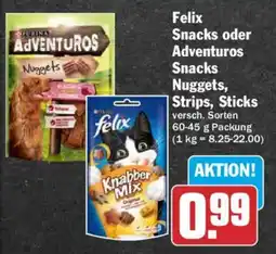 AEZ Felix Snacks oder Adventuros Snacks Nuggets, Strips, Sticks Angebot