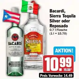 AEZ Bacardi, Sierra Tequila Silver oder Reposado Angebot