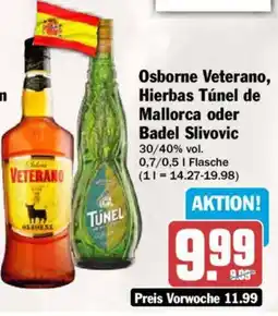 AEZ Osborne Veterano, Hierbas Túnel de Mallorca oder Badel Slivovic Angebot