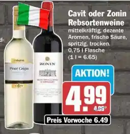AEZ Cavit oder Zonin Rebsortenweine Angebot