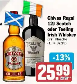AEZ Chivas Regal 12J Scotch oder Teeling Irish Whiskey Angebot
