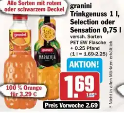 AEZ granini Trinkgenuss 1 l, Selection oder Sensation 0,75 l Angebot