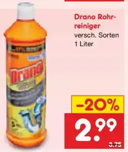 Netto Marken-Discount Drano Rohrreiniger Angebot
