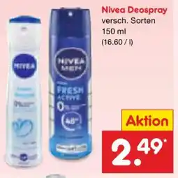 Netto Marken-Discount Nivea Deospray Angebot