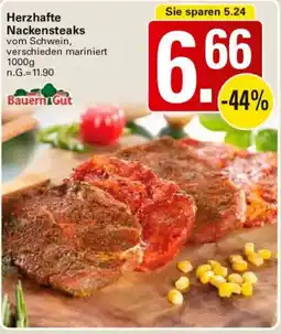 WEZ Herzhafte Nackensteaks Angebot