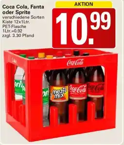 WEZ Coca Cola, Fanta oder Sprite Angebot