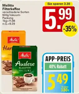 WEZ Melitta Filterkaffee Angebot