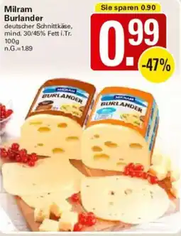 WEZ Milram Burlander Angebot