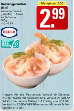 WEZ Riesengarnelen Aioli Angebot