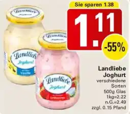 WEZ Landliebe Joghurt Angebot