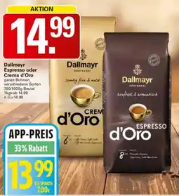 WEZ Dallmayr Espresso oder Crema d'Oro Angebot