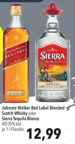 CITTI Markt Johnnie Walker Red Label Blended Scotch Whisky oder Sierra Tequila Blanco Angebot