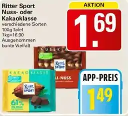 WEZ Ritter Sport Nuss- oder Kakaoklasse Angebot