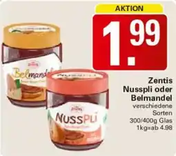 WEZ Zentis Nusspli oder Belmandel Angebot