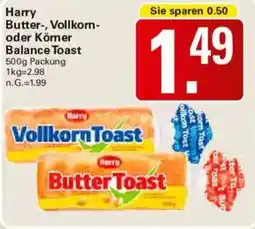 WEZ Harry Butter-, Vollkorn- oder Körner Balance Toast Angebot