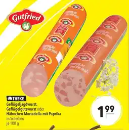 CITTI Markt Gutfried Geflügeljagdwurst, Geflügelgutswurst oder Hähnchen-Mortadella mit Paprika Angebot