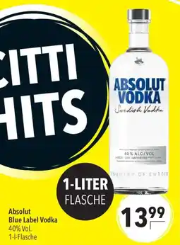 CITTI Markt Absolut Blue Label Vodka Angebot