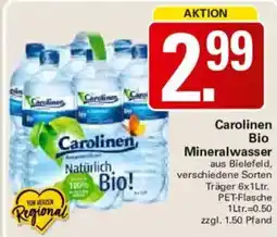 WEZ Carolinen Bio Mineralwasser Angebot